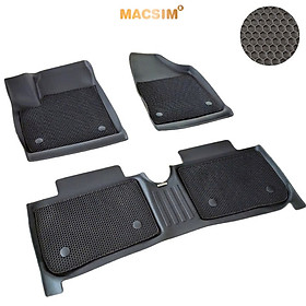 Thảm 2 lớp sd3 dạng lưới lục giác Vinfast Vf5 (đen) - bề mặt cao su siêu sạch - Macsim