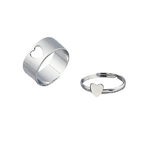 Matching Rings Set for Couples     Birthday Gifts Heart