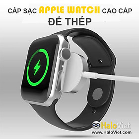 Mua Cáp sạc không dây cho đồng hồ thông minh Apple Watch Series 1 / 2 / 3 / 4 / 5 / 6 / 7 / 8 / SE cao cấp đế thép