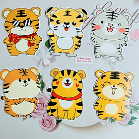 20 BAO LÌ XÌ CHIBI mẫu cọp 2022 GIẤY BÓNG & LỤA DÀY nhiều mẫu