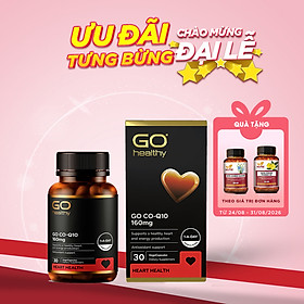 GO CO Q10 160MG 30 VIÊN - Viên uống bổ tim nhập khẩu chính hãng GO Healthy New Zealand