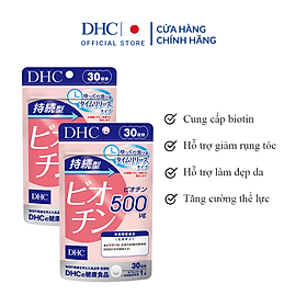 Viên Uống DHC Biotin Ngăn Rụng Tóc Sustained Release Biotin 30 Ngày (Gói 30 Viên x2)