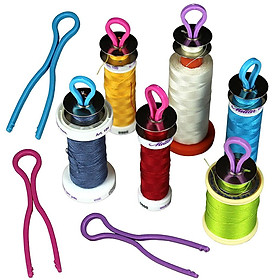 60x Plastic Bobbin Thread Clips Clamp Thread Spool Clips for Sewing Supplies