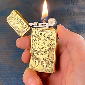 Mua Vỏ Hộp Quẹt Bật Lửa Xăng Đá Zorro ZC5 Khắc Hình Hổ Gầm Dũng Mãnh Quyền Lực  Nắp Khít Giữ Xăng Tốt