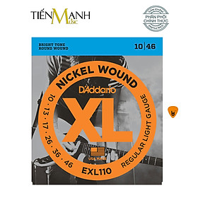 Mua  Chính Hãng  D Addario EXL110 Bộ Dây Đàn Nickel Wound Electric Guitar Regular Light 10-46 - Kèm Móng Gây DreamMaker