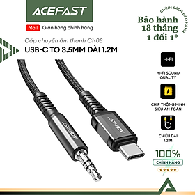 Hình ảnh Cáp chuyển âm thanh Acefast USB-C to 3.5mm (1.2m) - C1-08 Hàng chính hãng Acefast