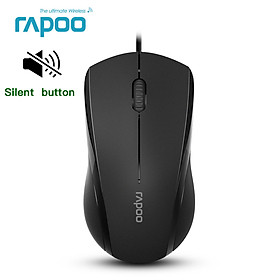 Chuột Rapoo Wired Silent Mouse 1000DPI USB quang học Chuột chơi game