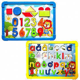 Combo 2 Bảng Ghép Chữ Cái Và Ghép Số Gắn Nam Châm BENRIKIDS-REDI