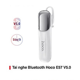 Tai nghe Bluetooth V5.0 Hoco E57 chất liệu cao cấp thời gian nghe gọi lâu ( 2 màu) - Hàng chính hãng