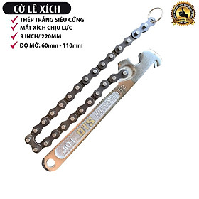 Mua Cờ lê xích thép trắng 9 inch/ 220mm  mỏ lết xích siêu cứng  cờ lê răng cưa mở nắp lọc dầu nhớt  vam tháo cốc lọc dầu