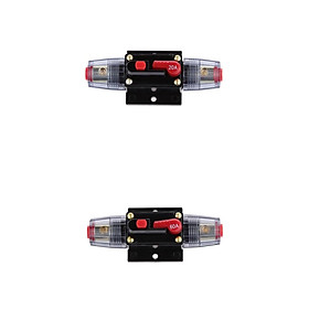 2xIn-Line Circuit Breaker Stereo Audio Car Fuse Holder DC12-24V(60Amp+20Amp)