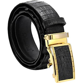 Thắt Lưng Nam Da Cá Sấu Gai Lưng Huy Hoàng HT4207 (120 x 3.5 cm) - Đen