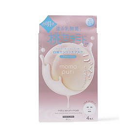 Mặt Nạ Tinh Chất Cô Đặc Dưỡng Ẩm Hương Đào 4 miếng Momopuri Milky Serum Mask