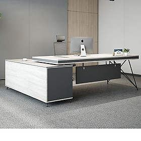 Mua Bàn làm việc chữ L chân sắt cao cấp cho giám đốc  trưởng phòng 1m8  Bàn làm việc văn phòng hình chữ L khổ rộng 1m8x80cm