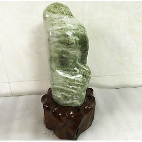 Mua Cây đá phong thủy hoàn toàn ngọc serpentine tự nhiên hình cánh buồm cho người mệnh Hỏa và Mộc Nặng 6kg  cao 35 cm. CAYDAPHONGTHUY