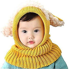 Khăn quàng len Earflap Hood Mũ đan đầu lâu ấm áp