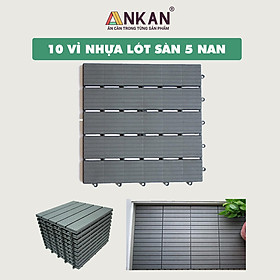 Vỉ Nhựa Lót Sàn Ban Công - Thiết Kế Mới Với Khóa Tròn Để Kết Hợp Với Ván Sàn Gỗ Và Vỉ Cỏ Nhân Tạo Thương Hiệu ANKAN