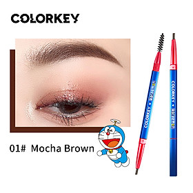 Colorkey Dual-ended Eyebrow Pencil with Brush Long-lasting Waterproof Natural Eyebrow Pen Eye Makeup -Doraemon Series