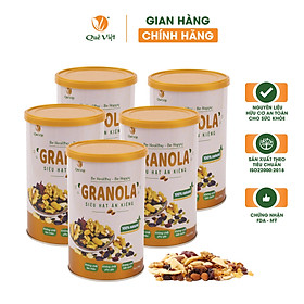 Granola siêu hạt ngũ cốc ăn kiêng Quê Việt, nguyên liệu hữu cơ