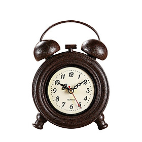 Mute Silent Retro Decorative Round Metal Dial Wall Clock Home Decoration