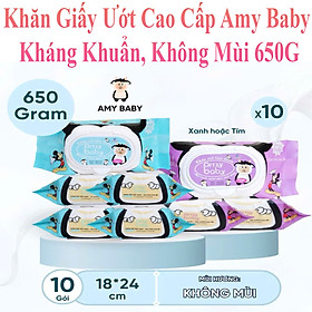 Khăn Giấy Ướt Cao Cấp Kháng Khuẩn, Không Mùi 650G
