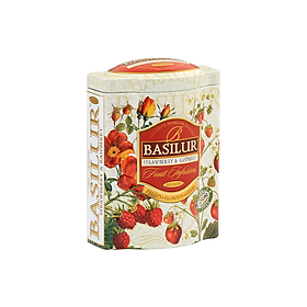 Trà trái cây Basilur vị dâu tây & dâu rừng  - 100g (Hộp thiếc)