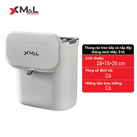 Mua Thùng rác treo tủ bếp có nắp đậy thông minh 7L - 9L ML 546 - Sang trọng  thông minh và tiện ích