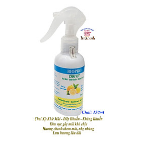 Chai xịt 150ml Biopro khử mùi diệt khuẩn kháng khuẩn Khu vực gây mùi khó