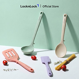 Bộ 4 dụng cụ nấu ăn bằng Silicon LocknLock CKT348S4 gồm vá, xẻng lật, muôi múc canh, phới, Hàng Chính Hãng - JoyMall