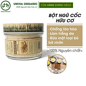 Bột Ngũ Cốc dưỡng da hữu cơ UMIHOME nguyên chất 135G dùng đắp mặt nạ làm trắng, chống lão hóa hiệu quả