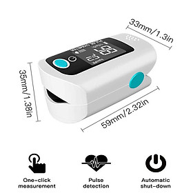 Máy đo huyết áp dạng kẹp ngón tay Blood Oxygen Saturation SpO2 & PR Monitor 8S Quick Measure,Pulse Rate Measurement Meter for