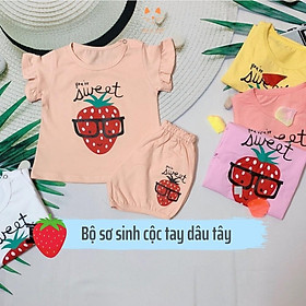 Bộ đồ sơ sinh bé gái 0-14 tháng mềm mại thấm hút mồ hôi cotton 100% an