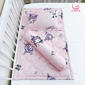 Bộ gối nệm cho bé cao cấp Katina House, vải tencel 60s gòn lông vũ êm ái, bóng mượt mát lạnh