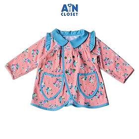 Áo khoác bé gái họa tiết Hoa nhí hồng xanh cotton giả trần - AICDBGW41IYI - AIN Closet