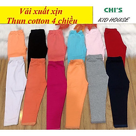 SET 3 QUẦN LEGGING TRƠN DÀI CHO BÉ GÁI 9-41KG