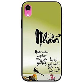 Ốp lưng cho iPhone X - iPhone Xs - Xs Max - XR - iPhone 11 - 11 Pro Max - Thư Pháp Nhẫn Nhịn - Hàng Chính Hãng