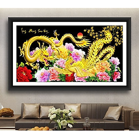 Mua Tranh đính đá long phụng sum vầy VS280 - 120 x 60 cm - chưa đính