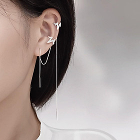 Bông tai một mảnh dây dài kẹp tai nhịp tim
