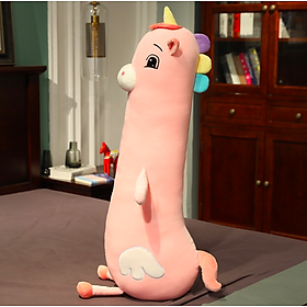 Thú nhồi bông khủng long dài cute - Size 120cm - Quà tặng gấu bông khủng long khủng lồ - Gối ôm mềm mịn cho bé