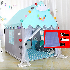 [Tặng kèm đèn nháy] Lều Công Chúa Cho Bé Cao Cấp - Lều Ngôi Nhà Vui Chơi - Lều Cắm Trại Công Chúa Hoàng Tử