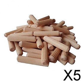5X 100 Pcs Wood Dowel Rods Craft Dowels for DIY Woodworking