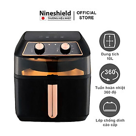 Nồi Chiên Không Dầu Nineshield 10L KB-8001M - Hàng chính hãng