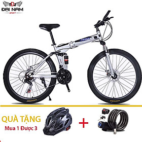 Xe Đạp Thể Thao Gấp Gọn FS Bike NS-001 Vành 26inch 24 Tốc Độ Nhập Khẩu Đại Nam Sport + Tặng Mũ Bảo Hiểm,Khóa Chống Trộm Và Chắn Bùn