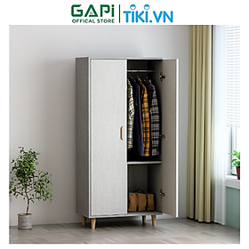 Mua Tủ quần áo Shelf đa năng GAPI  tủ treo quần áo thông minh 2 cánh mở kết hợp ngăn đựng đồ hiện đại GP129