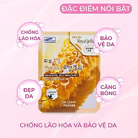 Hình ảnh Mặt Nạ 3W Clinic Royal Jelly Mask Sheet Sữa Ong Chúa Dưỡng Sáng 23ml