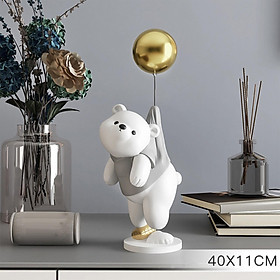 Creative  Bear Figurine Sculpture for Living Room Bookshelf Decor