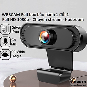 Webcam máy tính có mic full hd 1080p full box siêu nét dùng cho pc laptop 