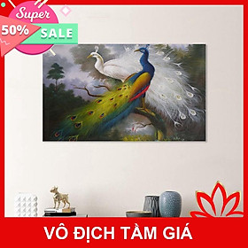 Mua Bộ tranh treo tường phong thủy trang trí nội thất đẹp và giá rẻ nhất thị trường ĐL 43 chim công ý nghĩa
