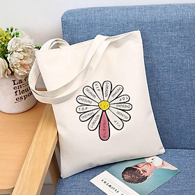 TÚI TOTE VUÔNG HOA HƯỚNG DƯONGT6 PHONG CÁCH AOMI