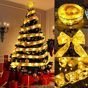 Mua Dây Đèn Led Ruy Băng 5M Trang Trí Noel  Giáng Sinh Dùng 2 Pin AA